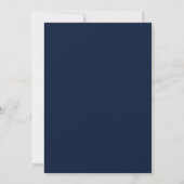Marine blauw & goud | Chique 60ste verjaardagsfees Kaart (Achterkant)