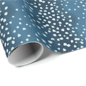 Marine Blauw Herten Fawn Spots Cadeaupapier (Rol Hoek)