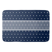 Marine Blauw Modern Patroon Badmat (Voorkant)