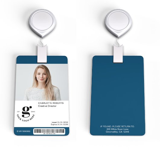 Marine Blauw Personeel ID Badge met Foto