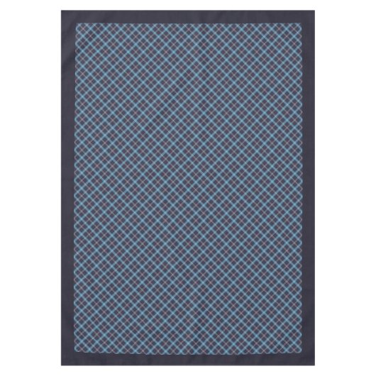 Marine Blauw Picknick Tafelkleed met Klassiek Plak (Voorkant)