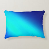 Marine blauw Turquoise ombre maanlicht Double Stri Accent Kussen (Voorkant)