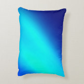 Marine blauw Turquoise ombre maanlicht Double Stri Accent Kussen (Achterkant (Verticaal))