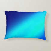 Marine blauw Turquoise ombre maanlicht Double Stri Accent Kussen (Achterkant)