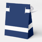 Marine Blauw Wit Goud Hart Party Favor Bruiloft Bedankdoosjes (Achterkant)