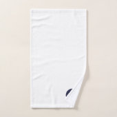 Marine Blauw Wit Polka Dot Monogram Badhanddoek Se Bad Handdoek (Handdoek)