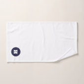 Marine Blauw Wit Polka Dot Monogram Badhanddoek Se Bad Handdoek (Handdoek)