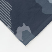 Marine Blauwe Camouflage 3 Monogram Militair Patro Fleece Deken (Hoek)