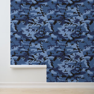 Marine Blauwe Camouflage, Militair, Leger Behang