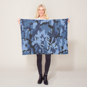 Marine Blauwe Camouflage, Militair, Leger Fleece Deken
