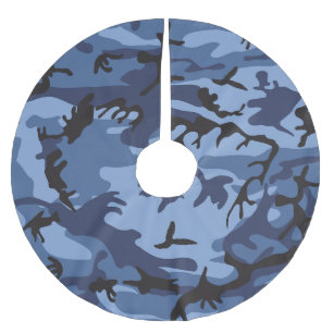 Marine Blauwe Camouflage, Militair, Leger Kerstboom Rok