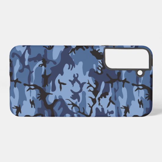 Marine Blauwe Camouflage, Militair, Leger Samsung Galaxy Hoesje (Achterkant horizontaal)