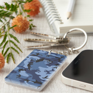 Marine Blauwe Camouflage, Militair, Leger Sleutelhanger