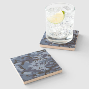 Marine Blauwe Camouflage, Militair, Leger Stenen Onderzetter