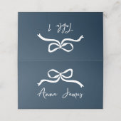 Marine blauwe grillige hand getrokken boog (Buitenkant ongevouwen)