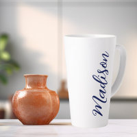 Marine Blauwe Naam Handgeschreven Script Custom