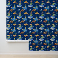 Marine blauwe oceaan dieren walvissen schildpadden