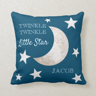 Marine Blauwe Sterren Maan Twinkle Twinkle Little Kussen