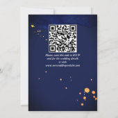 Marine bleu bordeaux rose blanc lièvre invitation (Dos)