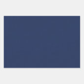 Marine Bleu Botanique Moderne Papier simple à emba (Devant 3)