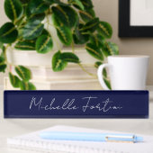 Marine Bleu Couleur Plaque Moderne Nom Propre Call