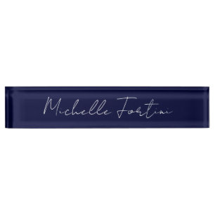 Marine Bleu Couleur Plaque Moderne Nom Propre Call