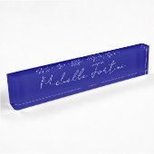 Marine Bleu Couleur Plaque Moderne Nom Propre Call