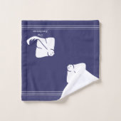 Marine Bleu Doux Côtier Nautique Stingray Manta Ra (Gant de toilette)