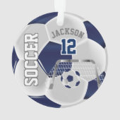 Marine Bleu et Blanc Personnalisez ⚽ balle de foot (dos)