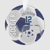 Marine Bleu et Blanc Personnalisez ⚽ balle de foot (devant)