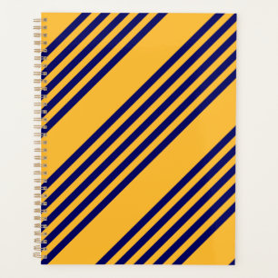 Marine bleu et jaune soleil cinq bandes motif