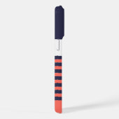 Marine bleu foncé blanc Pêche rouge orange rayures (Côté droit)