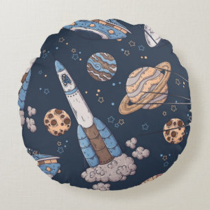 Marine Bleu Galaxie Dans La Nuit Coussin