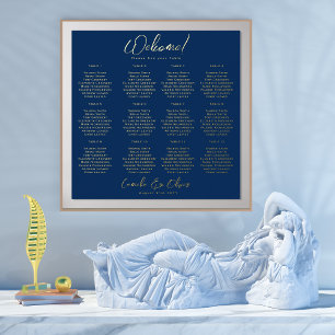 Marine Bleu Gold Siège Graphique 12 Tableau Réel H