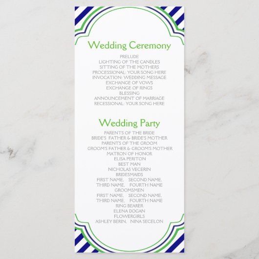 Marine bleu, Kelly programme de mariage nautique v (Dos)