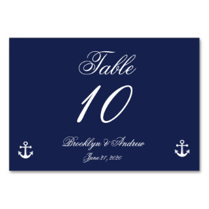 Marine Bleu Mariage nautique Cartes de