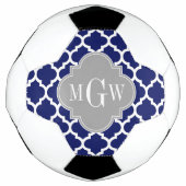 Marine Bleu Marocain #5 Gris 3 Monogramme initial (Devant)