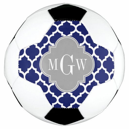 Marine Bleu Marocain #5 Gris 3 Monogramme initial (Devant)