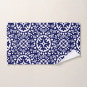 Marine bleu Marocain Carrelage Motif Ensemble de s (Serviette à main)