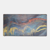 Marine Bleu & or Aquarelle Marbre Moderne Abstrait (Recto)