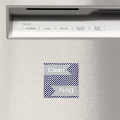 Marine Bleu rayé propre - Magnets de lave-vaissell (In Situ (Lave-vaisselle))