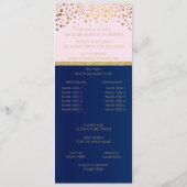 Marine bleu, rose et or - Programme (Dos)