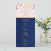 Marine bleu, rose et or - Programme (Debout devant)