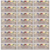 Marine Bleu Rouge Jaune Nom d'invité Étiquette de  (Devant)