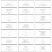 Marine Bleu sur blanc Mariage Étiquettes de adress (Devant)