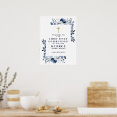 Marine Bleue Botanique Sainte Communion Affiche de (Cuisine)
