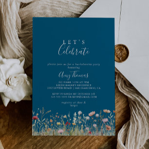 Marine Bliss Boho Wildebloem Laten we feest vieren Kaart