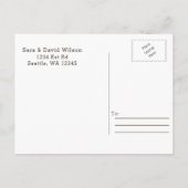 Marine bloeiende gewei land chique bruiloft aankondigingskaart (Achterkant)