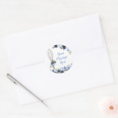 Marine Bloem Soon Ontvoerd Bruidsfeest Ronde Sticker (Envelop)