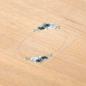 Marine Bloemen, Blauwe Bloemen, Groen, Zoet 16 Acryl Uitnodigingen (Laagn)